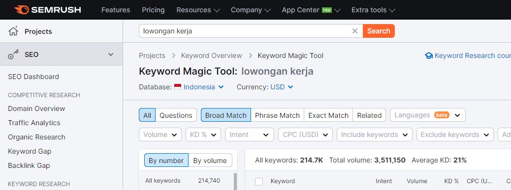 jasa riset keyword gunung kidul
